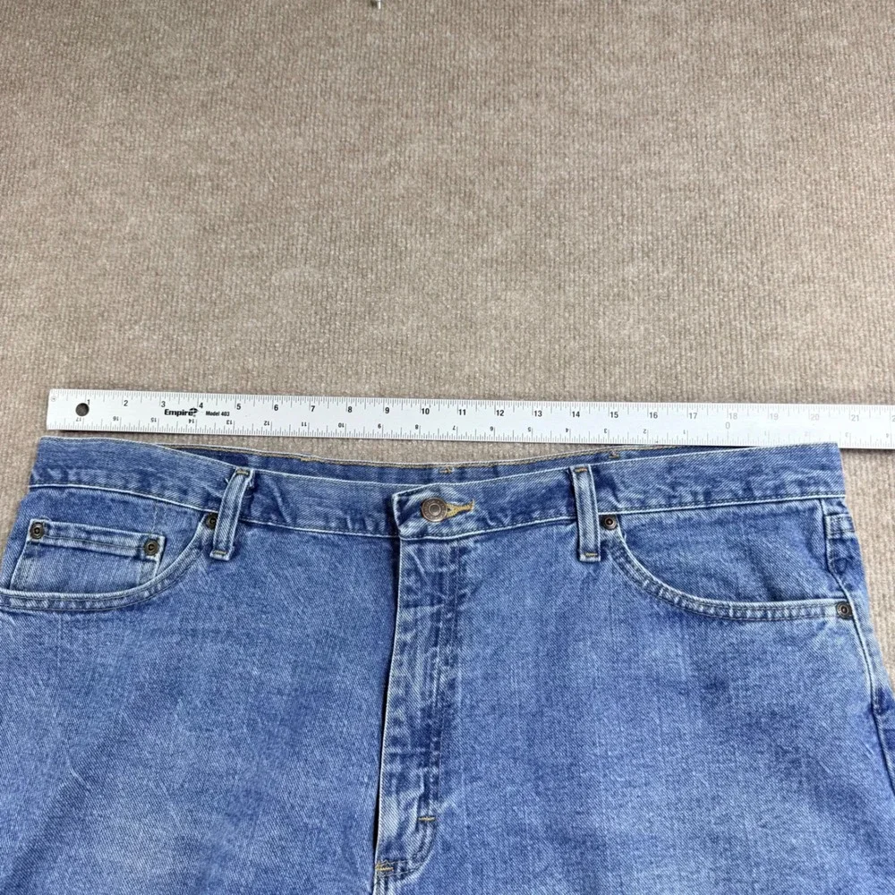 Wrangler Relaxed Fit Denim Shorts Mens 40 Blue Cotton 606W4MS Medium Wash